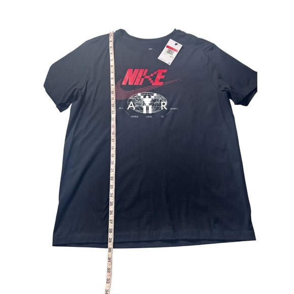 Nike Air T-Shirt Men's Size Large Black Graphic Logo Print Short Sleeve NEW - Picture 3 of 8